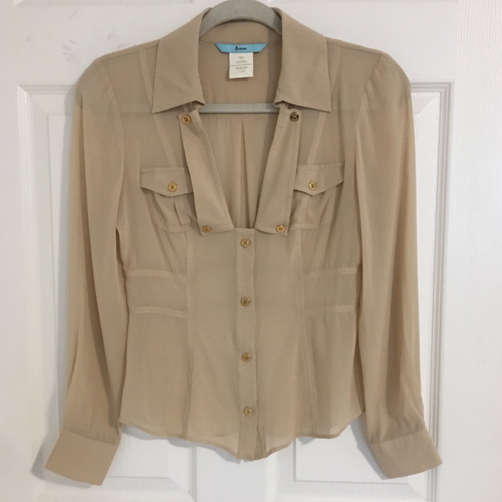 Marciano cream Blouse . XS